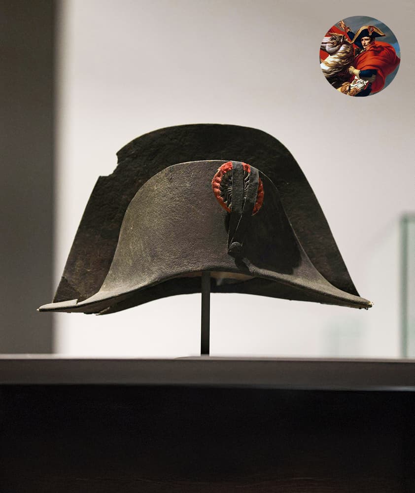Napoleon's iconic bicorne hat