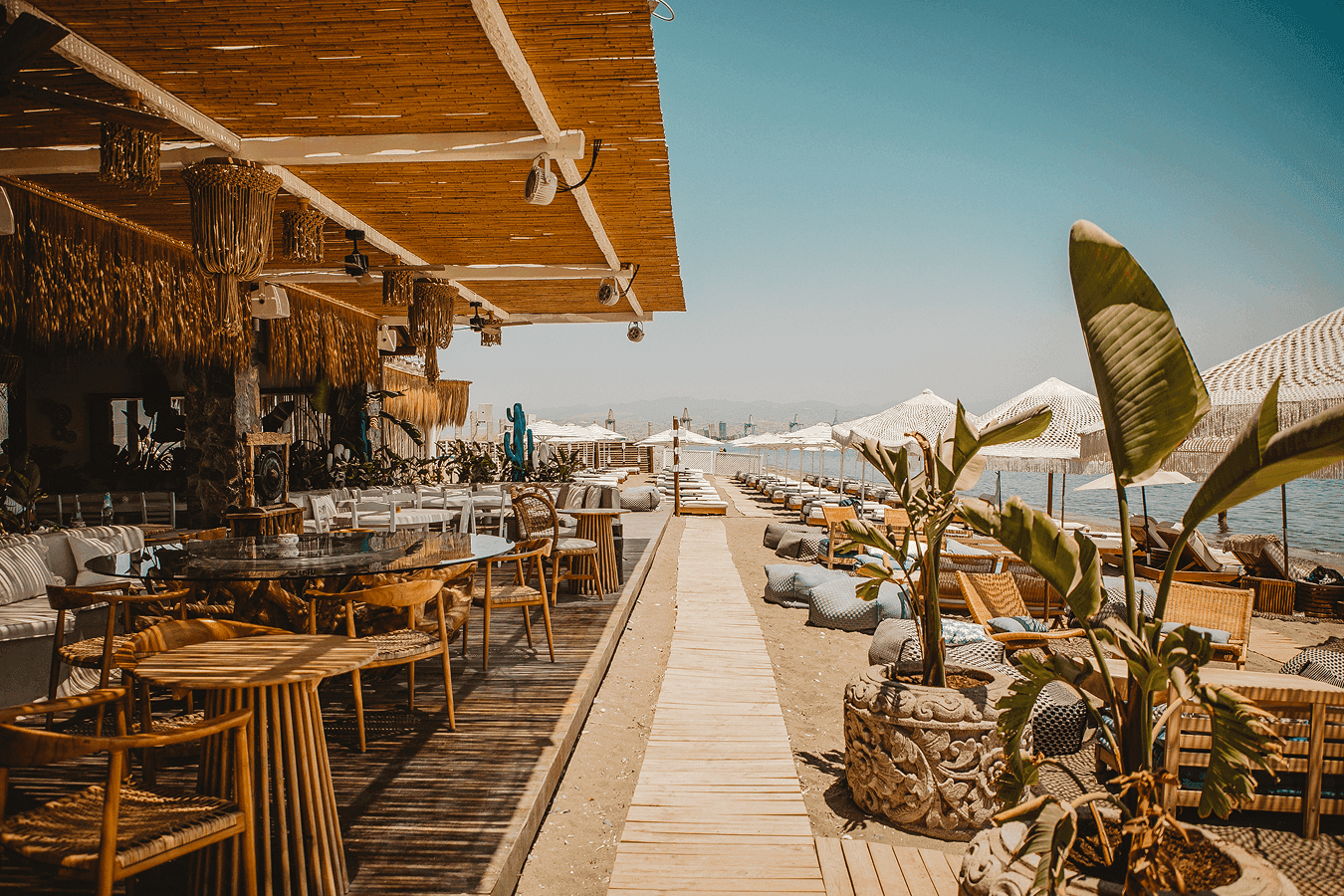 Lively party atmosphere at Plage Du Soleil