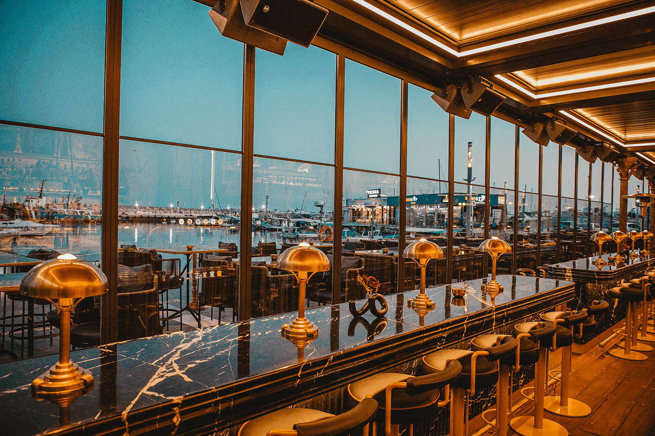 Signature seafood course served at Roe + Bone